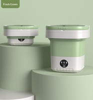 Lave-linge compact portable pliable transfrontalier 12L avec chargement par le haut, fonction lavage-essorage 8L, étanche
