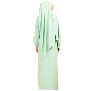SIPO Eid – robe Abaya pour femmes musulmanes, couleur unie, dubaï, Kaftan rose, Abaya avec manches ballon, vêtements islamiques, Jilbab, 2022 - Product Image 4