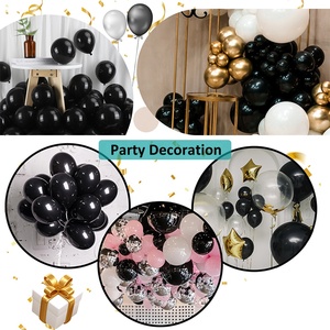 100 ballons en latex de haute qualité de 12 pouces pour la décoration de fêtes d'<span class=keywords><strong>anniversaire</strong></span>, d'Halloween et de Noël, couleur noire, lot de 100 ballons de 12 pouces - Product Image 2