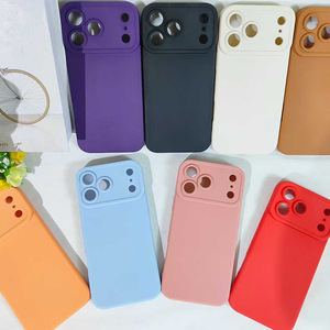 Funda de teléfono de silicona a prueba de golpes de color puro a bajo precio para <span class=keywords><strong>iPhone</strong></span> 17 16 15 14 13 12 - Product Image 5