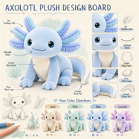 Jouet en peluche doux personnalisé XDT ODM AI, rembourré en coton PP, taille réglable 11-30 cm, unisexe, anti-stress, cadeau de fête