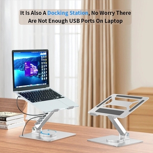 Support portable pour ordinateur portable en aluminium pliable et réglable, support ergonomique pour ordinateur portable avec dissipation de chaleur pour MacBook 10-17 - Product Image 5