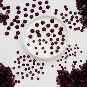 Noble Perline di Strass da 5mm in Resina Epossidica Bordeaux a Forma di Diamante con Foro Centrale, da Cucire, per Forniture di Componenti per Gioielli e Spille Cammeo - Product Image 4
