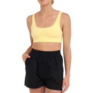 Soutiens-gorge de sport athlétiques simples et confortables à séchage rapide, à fort impact, avec logo frontal, grandes tailles, vente en gros directe d'usine - Product Image 4