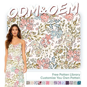 Chất Lượng Cao Hoa In Kỹ Thuật Số Vải Thiết Kế Mới 100% Polyester Poplin Dệt Cho Phụ Nữ Của Trang Phục Và Túi Xách - Product Image 1