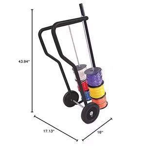 Chariot à main en fil métallique de grande capacité Roues en caoutchouc d'usine et chariot de câble en acier au carbone pour utilisation transportable Personnalisable OEM - Product Image 2