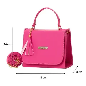 Bolso Bandolera Fana Leia Buganvilia de Cuero con Correa Única y Decoración de Borlas, Estilo Vintage para Mujer, Uso Diario, Verano - Product Image 3