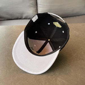 Casquette de baseball unisexe respirante en tissu Dobby à motif Argyle, visière plate, personnalisable OEM, broderie sportive, quatre saisons, style Hip Hop et Street Dance - Product Image 5