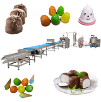 Ligne de machines à fabriquer des guimauves au chocolat au lait à haute efficacité, machine à fabriquer des guimauves enrobées de chocolat, équipement