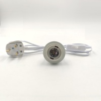Prise UK 301, interrupteur variateur E27, support de lampe à filetage partiel, câble à anneau unique, cordon de câblage gainé de haute qualité et sécurisé 110V-250V, garantie 2 ans