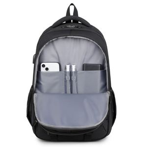 Sac à dos pour ordinateur portable 15,6 pouces avec logo personnalisé, étanche, avec chargeur USB, grand sac à dos pour l'école, le collège, les voyages en plein air, les affaires - Product Image 6