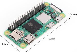 Raspberry Pi Zero 2 WH Kit Dissipateur thermique en-tête pré-soudé officiel USB pour adaptateur (CPU Quad-core pour 4.2BLE Onboard - Product Image 6