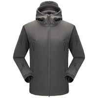 Service OEM Veste de vêtements tactiques d'extérieur hydrofuge en peau de requin Softshell Camouflage Python noir