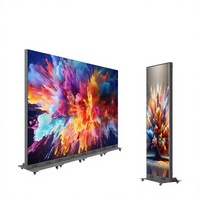 Écran LED pliable sans cadre pour affichage vidéo mural, étanche IP54, luminosité 1200 CD, couleur pleine pour affichage numérique