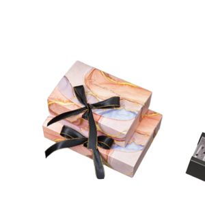 Cajas de regalo rígidas rectangulares de papel artístico con impresión a cuatro colores de alta gama con cinta para regalos y manualidades - Product Image 1