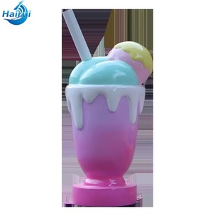 Statua Personalizzata di Grandi Dimensioni in Resina e Fibra di Vetro a Forma di Caramella, Cupcake, Gelato, Sculture e Intagli in Pietra - Product Image 4