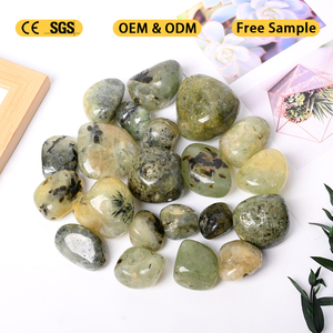 Pierre de guérison en cristal de pierre précieuse naturelle polie à la main en gros, Prehnite, pour la décoration intérieure - Product Image 5