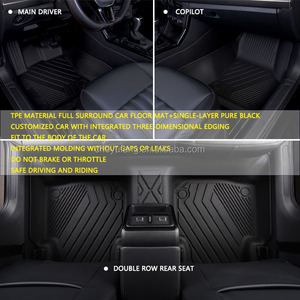 Tapis de sol de voiture en <span class=keywords><strong>TPE</strong></span> toutes saisons de haute qualité, vente chaude d'usine, conception 3D personnalisée imperméable, adaptés aux Jeep - Product Image 3