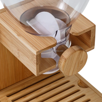 Distributeur de riz pour comptoir en bambou, distributeur de céréales, boîte de rangement de céréales pour cuisine, conteneur de riz
