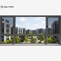 Ventana Corredera y Abatible de Aluminio Personalizada para Proyectos de Apartamentos, con Rotura de Puente Térmico, Doble/Triple Acristalamiento Low-E, Eficiencia Energética y Pantalla de Seguridad