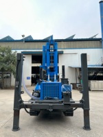 Machine de forage de puits d'eau hydraulique de 300 m, moteur diesel, appareil de forage rotatif