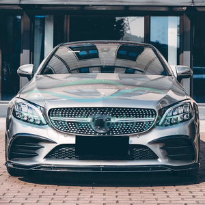 Ailerons avant en fibre de carbone véritable pour <span class=keywords><strong>Mercedes</strong></span> Benz W205 A C43 <span class=keywords><strong>AMG</strong></span> 2019 et plus, type YT. - Product Image 5