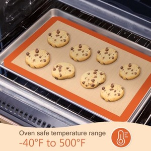 Orange Silicone <strong>Baking</strong> Mat with Reinforced Edge, Non-Stick, Heat Resistant, <strong>Easy</strong> to Clean - Product Image 6