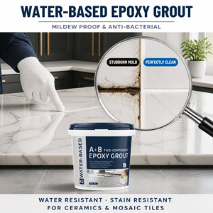 Stucco Epossidico a Base d'Acqua A+<span class=keywords><strong>B</strong></span> Bicomponente Antibatterico Antimuffa Resistente alle Macchie e all'Acqua per Ceramica Mosaico Bagno Soggiorno - Product Image 3