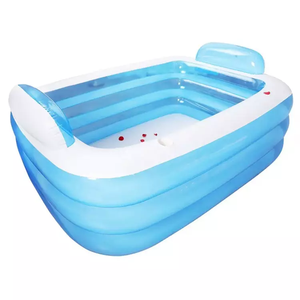 Baignoire <span class=keywords><strong>intérieure</strong></span> portable en PVC pour 2 <span class=keywords><strong>personnes</strong></span> mini <span class=keywords><strong>piscine</strong></span> en plastique <span class=keywords><strong>avec</strong></span> dossier baignoire gonflable - Product Image 3