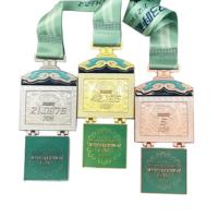 Médailles en or 3D personnalisées en gros, alliage de zinc, récompenses personnalisables pour le marathon, trophée pour les événements sportifs