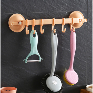 Six-piece suction cup <b>hooks</b>, no drilling required, bathroom door <b>towel</b> rack, coat <b>hooks</b>, manufacturer wholesale, multi-purpose - Product Image 5