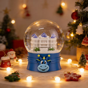 Globo di Neve in Cristallo Personalizzato con Modello di Edificio Realistico - Regalo Perfetto per Natale e Anniversari per Clienti - Product Image 4
