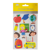 Autocollants en mousse découpés à l'emporte-pièce, style dessin animé scolaire, pour récompenses et fêtes d'enfants et d'étudiants