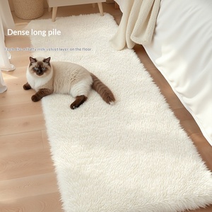 Tappeto da comodino in peluche spesso, lavabile in lavatrice, <span class=keywords><strong>per</strong></span> <span class=keywords><strong>camera</strong></span> da letto, cameretta <span class=keywords><strong>bambina</strong></span>, posizionabile davanti al letto, semplice <span class=keywords><strong>per</strong></span> la casa - Product Image 2