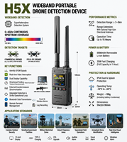Detector de Señales RF de Banda Ancha Portátil H5X, Escáner de Espectro de 0-6GHz, Analizador de Señales Inalámbricas de Largo Alcance de 3-5km