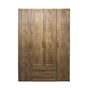 工場直販 ウォークインクローゼット 木製ワードローブ ガラスMDFデザイン 寝室家具 組み合わせワードローブ - Product Image 6