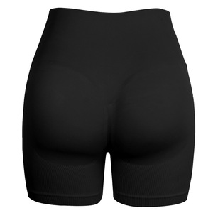 Pantalon de yoga personnalisé de haute qualité sans couture fileté pêche Yoga Shorts femmes Gym <span class=keywords><strong>cycliste</strong></span> Fitness Shorts - Product Image 4