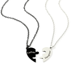 Nuova Collana con Ciondolo a Cuore in Acciaio Inossidabile Bianco <span class=keywords><strong>e</strong></span> Nero per <span class=keywords><strong>Padre</strong></span> <span class=keywords><strong>e</strong></span> <span class=keywords><strong>Figlia</strong></span>/Madre <span class=keywords><strong>e</strong></span> Figlio/S fratelli 2026 - Product Image 3