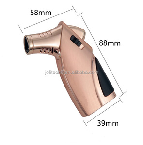 3 Briquets torche à gaz butane rechargeables coupe-vent à 3 jets pour la vente en gros, pour cigares, cuisine, camping, barbecue en extérieur - Product Image 4