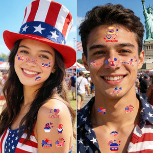 Tsyo ฟุตบอลโลกถ้วยสหรัฐอเมริกาธีมธงรอยสักชั่วคราวแฟนฟุตบอลของที่ระลึกงานปาร์ตี้รักชาติสติกเกอร์โปรดปราน - Product Image 4