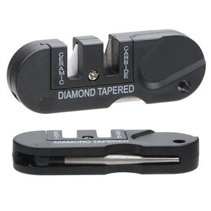 Afilador de Cuchillos Multiusos Personalizado, Plegable, de Doble Cara, con Piedra de Afilar de Carburo de Tungsteno, Color Negro - Product Image 1