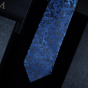 <span class=keywords><strong>Cravate</strong></span> en polyester rayé <span class=keywords><strong>vert</strong></span> <span class=keywords><strong>foncé</strong></span> de fleur de cajou Paisley de 8cm haut de gamme pour les hommes de marié de mariage de fête d'affaires - Product Image 4
