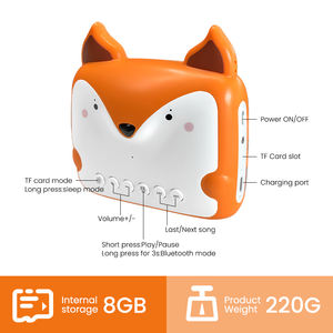 Conteur Bluetooth Fox mignon pour bébés 8 Go de stockage Batterie 1200mAh Haut-parleur 3W Lecteur audio éducatif pour le coucher - Product Image 3