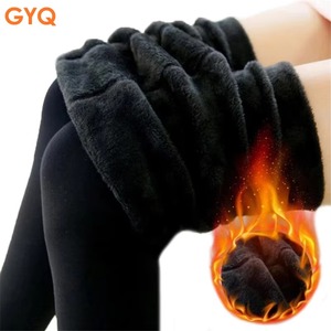 GYQ High Quality Velvet High Waist Trousers <strong>Thermal</strong> Push up Thicken Warm Pants Wholesale Leggings - Product Image 1
