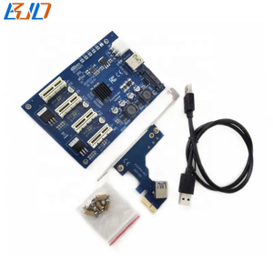 Nhà Máy Bán buôn <span class=keywords><strong>PCI</strong></span>-<span class=keywords><strong>E</strong></span> X1 đến 4 * <span class=keywords><strong>PCI</strong></span>-<span class=keywords><strong>E</strong></span> 1X khe cắm Adapter mở rộng riser thẻ ATX <span class=keywords><strong>6pin</strong></span> & SATA điện cho card đồ họa GPU - Product Image 6