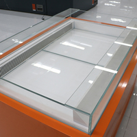 Vitrine réfrigérée horizontale pour pâtisserie, type ouvert, pour supermarché commercial