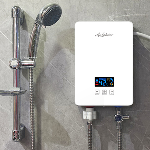 Calentador de agua eléctrico instantáneo de 6KW con pantalla digital LED de 220V 240V, montado en la pared para uso en baño y cocina. - Product Image 1