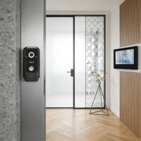 Sonnette de porte sans fil à 2 fils avec audio bidirectionnel et fonction de déverrouillage à distance pour une sécurité accrue des maisons unifamiliales
