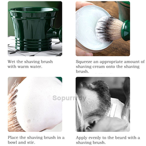 Brocha de Afeitar con Logotipo Personalizado, con Cerdas Sintéticas y Mango de Resina, para Afeitado en Seco y Húmedo, Brocha de Seguridad para Barba, Uso en Salón - Product Image 3