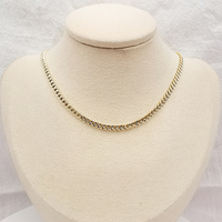 Nouveau Collier Chaîne Cubaine 3.2mm en Or Véritable 18K Bijoux Hip Hop Tendance Collier Chaîne en Or 18K de Dubaï